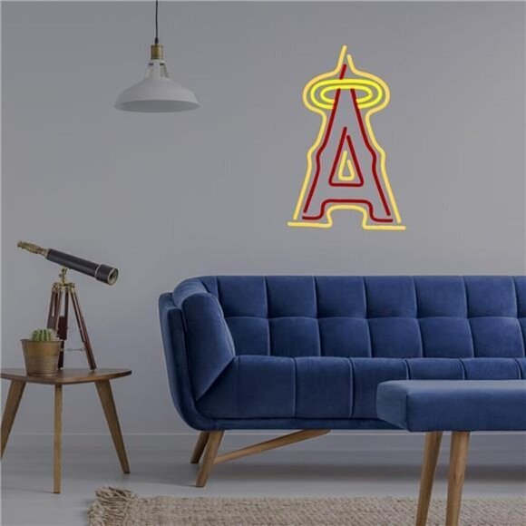 MLB Los Angeles Angels Baseball Neon Sign Room Sports LED Neon Light Man Cave - Picture 2 of 7